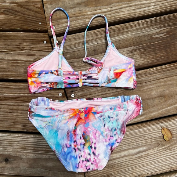 SIZE 12 BIKINI GIRLS BIKINI MULTICOLOR - Picture 2 of 4